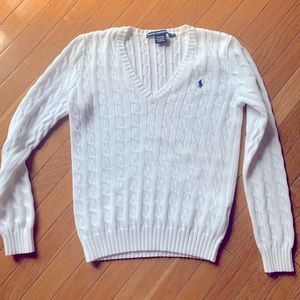 Size large, white Ralph Lauren sweater